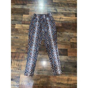 By Egreis Faux Leather‎ Snakeskin print leggings